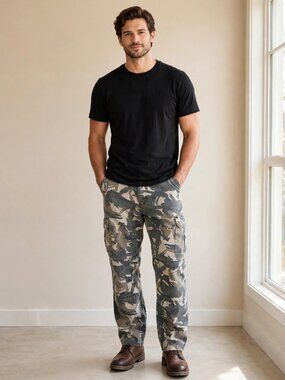 Zero Tolerance Camo Cargo Pants 34x26 Y2K Baggy Skate Streetwear Cotton